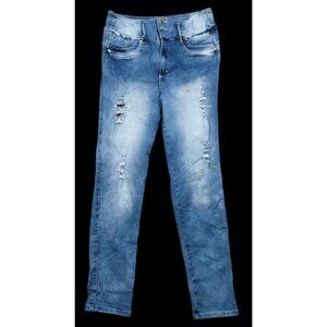 Distressed Embroidered Jeans by Bon Bonup